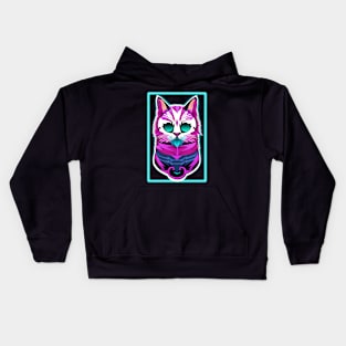 The neon of cat Kids Hoodie